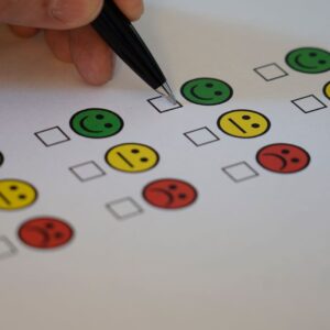 an image showing the emojis, sad happy and angry