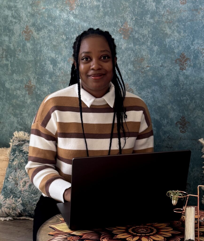 Mental health coach and advocate Lovlyn, founder of My Mental Health and I (MMHI), providing coaching, training, and mental health advocacy services.