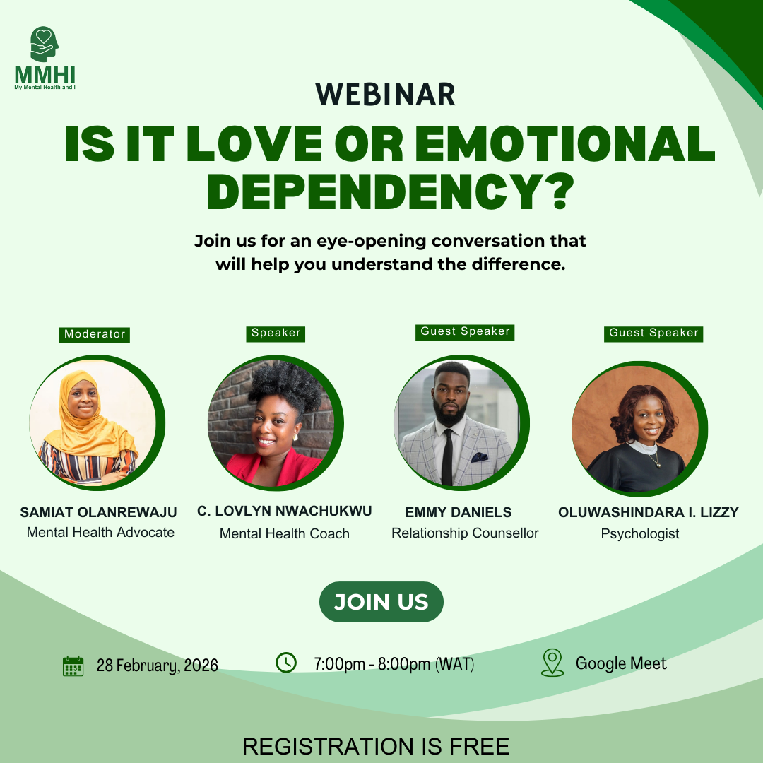 flyer for free mental health webinar
